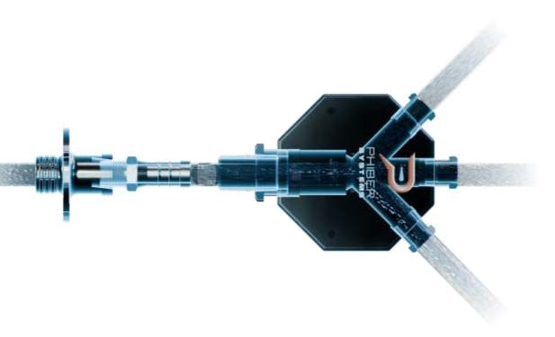 Hose running through the PHLOW Hub to multiple engines